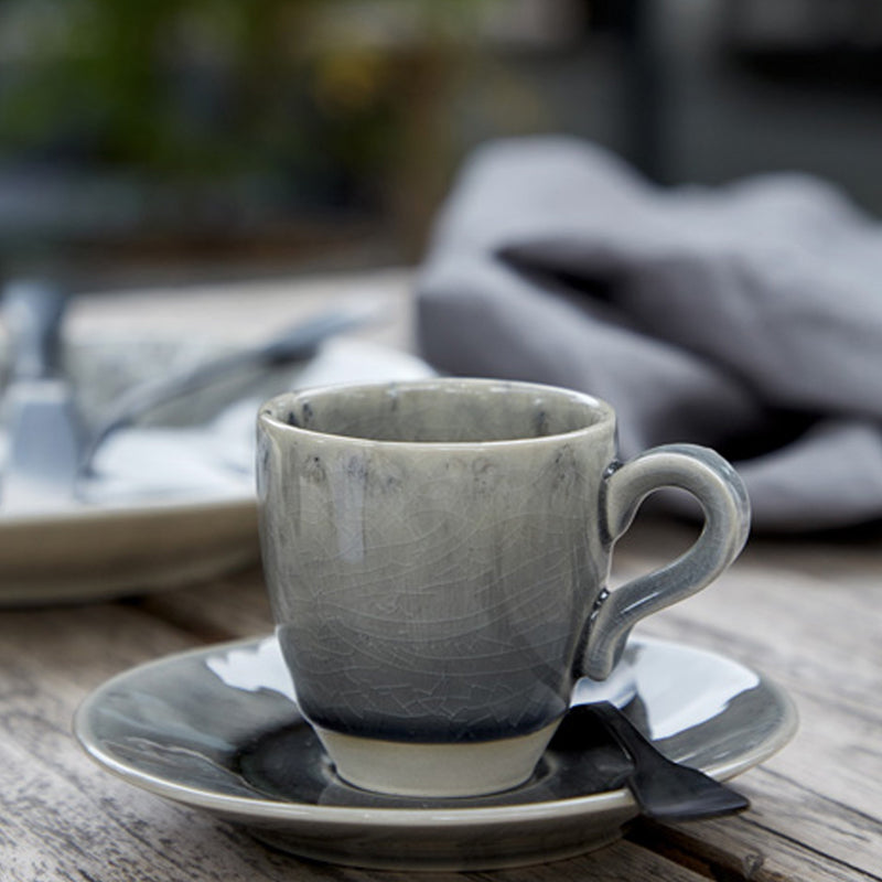 Conjunto de 6 chávenas e pires de café Coral