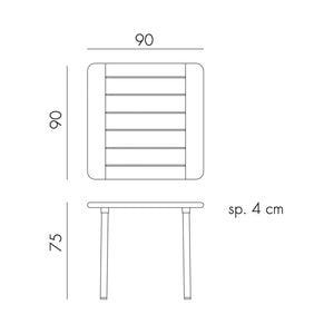 Mesa de exterior Maestrale 90