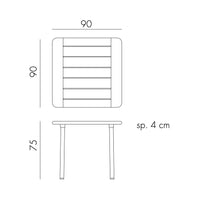 Mesa de exterior Maestrale 90