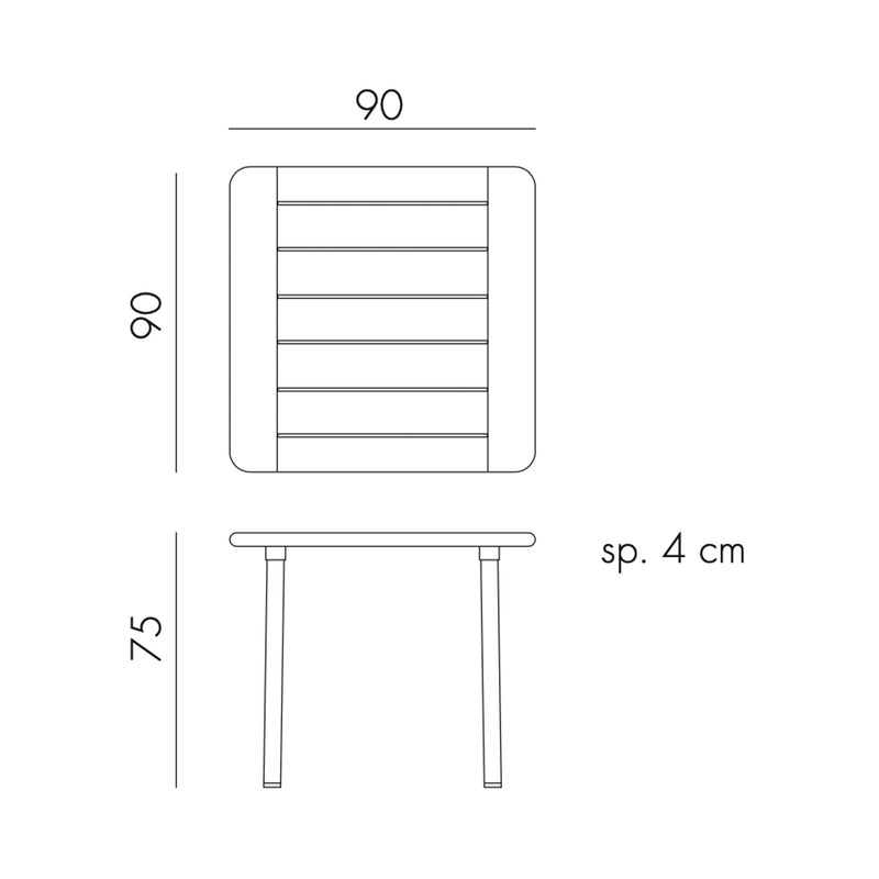 Mesa de exterior Maestrale 90