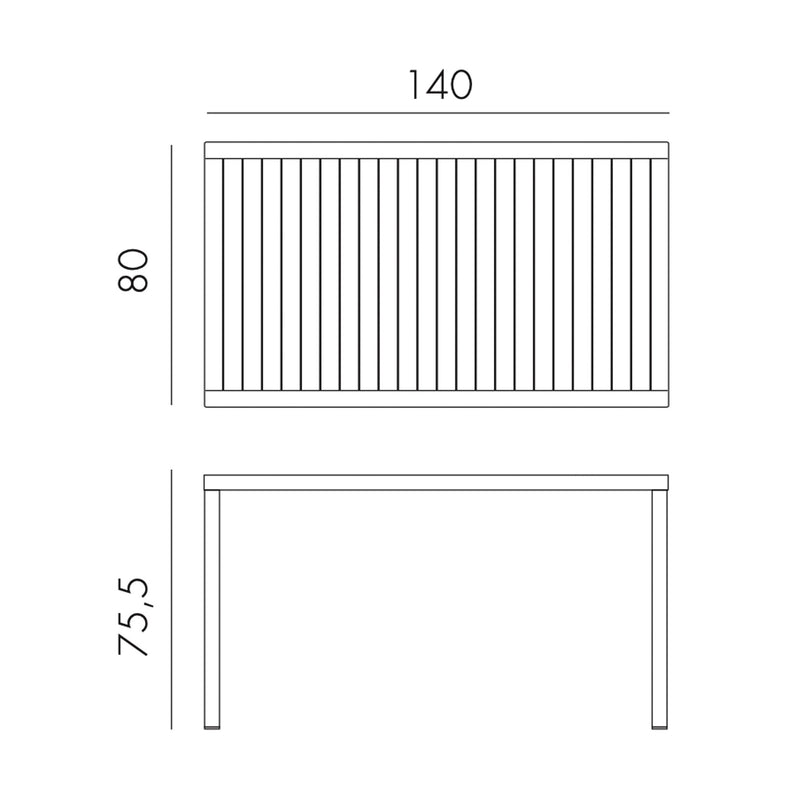 Mesa de refeições de exterior Cube